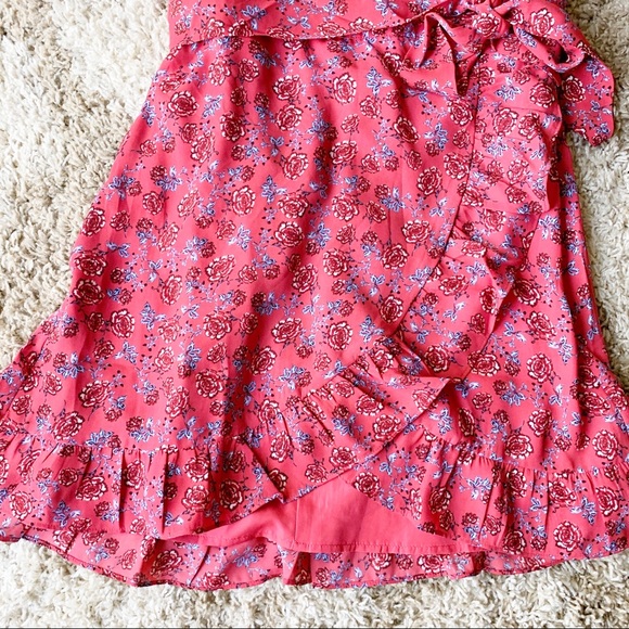 Jack by BB Dakota Ruby Friendly Fire Wrap Dress - Picture 4 of 8